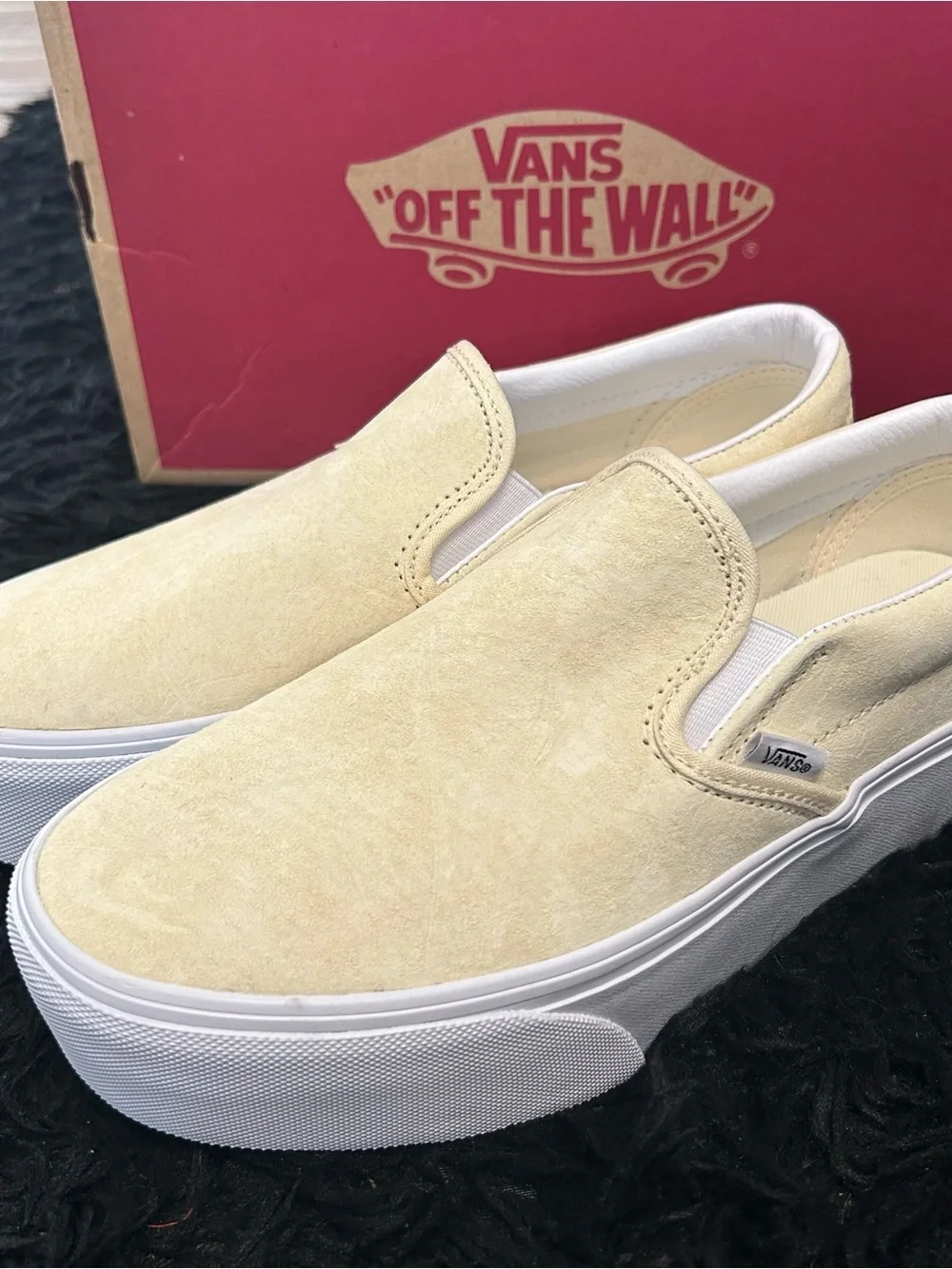 VANS Stackform platform suede slip on shoes sneakers women’s 9 new
